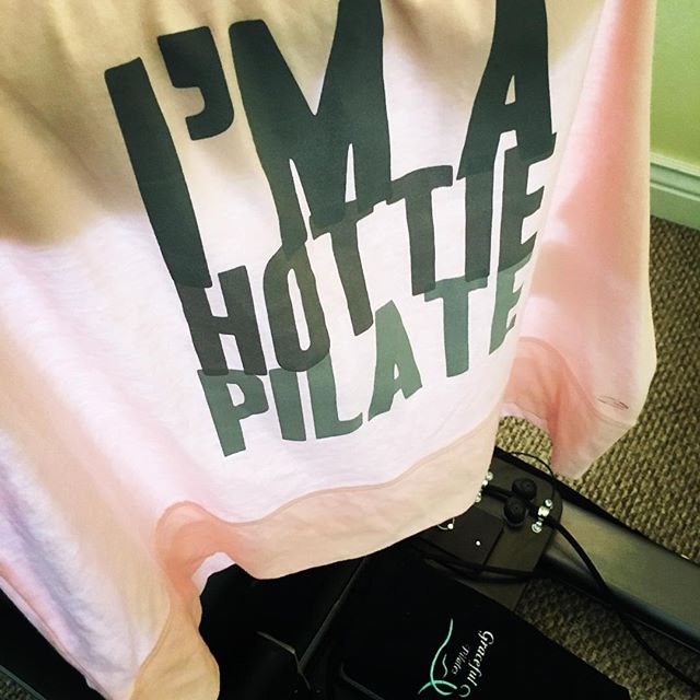 I'm a hottie Pilate. My client gave this t-shirt to me this morning! I love it❣️. Oh happy Friday #imahottiepilate #happyfriday #pilates #love #smile #gracefulpilates