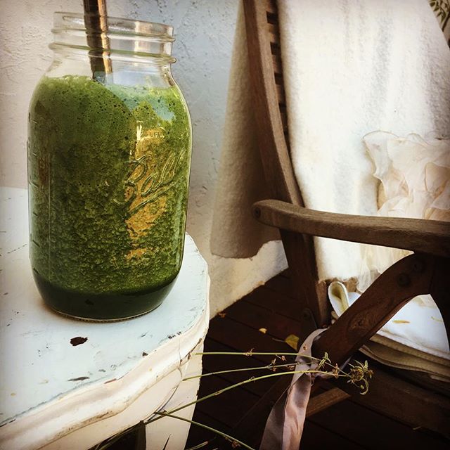 #lunch kale mix ready made, celery, green apple, ginger #vitamix #fatsickandnearlydead #love @joethejuicer #gracefulpilates