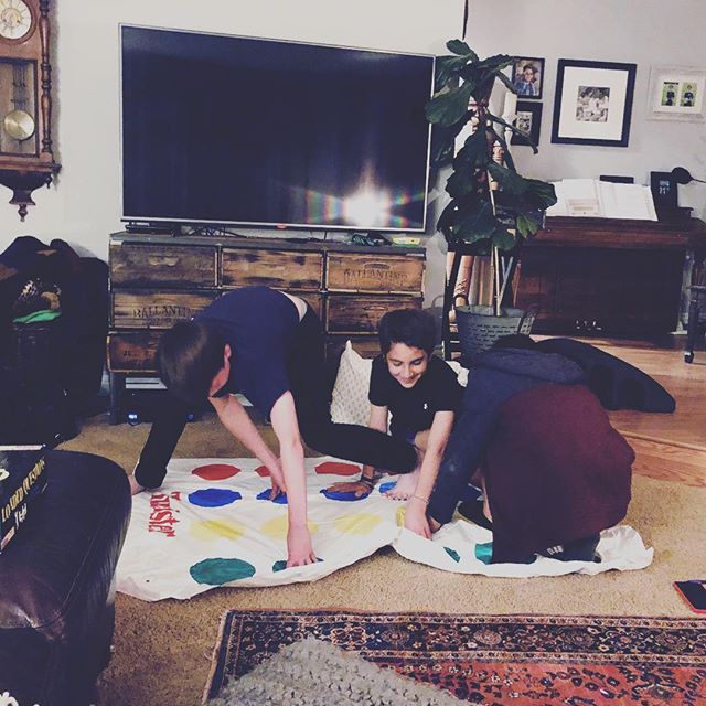 Twister is a great exercise. Don’t knock it #pilatesposes #creative #twister #gracefulpilates