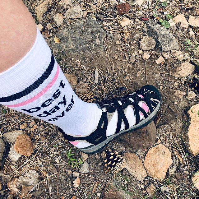 This is how I roll today for my hike.....tell me you love me....🥰 #hike #tahoe #exercise #coolsocks #niceshoecombo #gottago #letsdothis